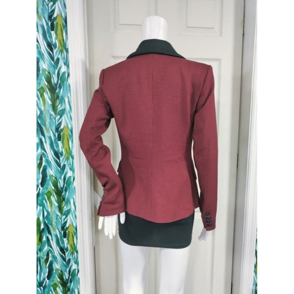 NWT Walter Baker Long Sleeve Equestrian Phelps Jacket Red Preppy Goth  S - Picture 8 of 16